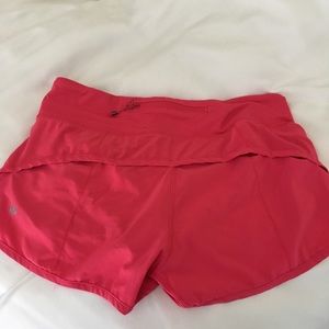 lululemon speed shorts magenta size 4